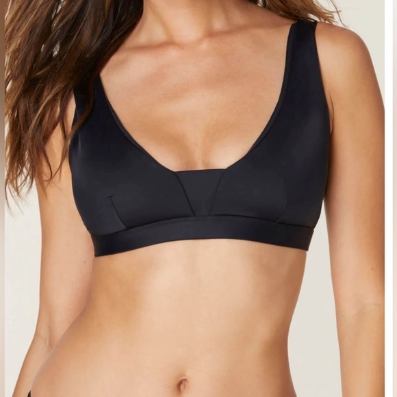 Andie Other - NWT Andie Swim The Tahiti Bikini Top UPF 50+ Sun Protection Black Women Size XS